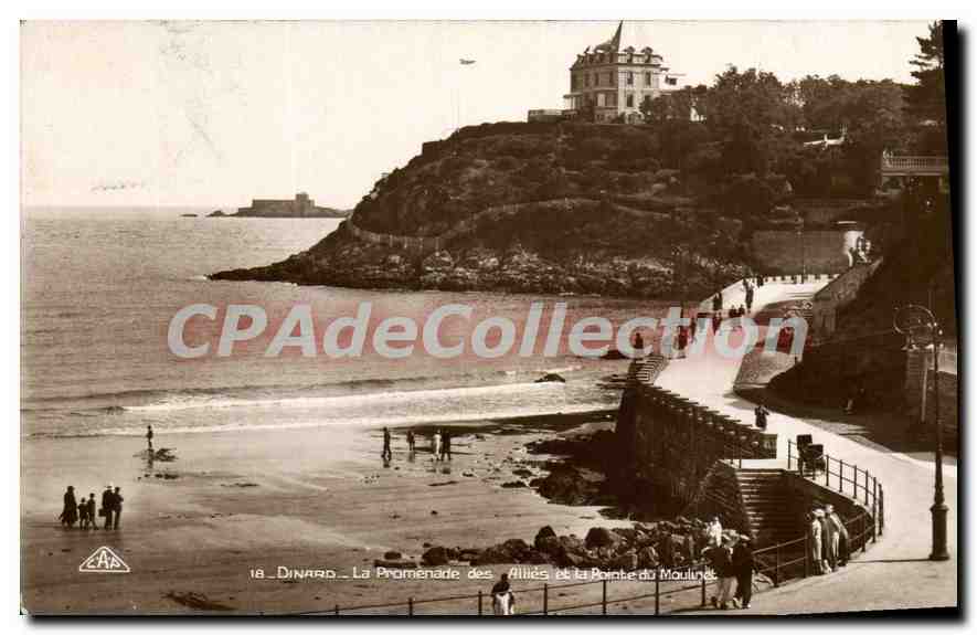 Dinard — La Promenade des Alliés et La Pointe du Moulunet — Éditeur C.A.F. Strasbourg, n°16