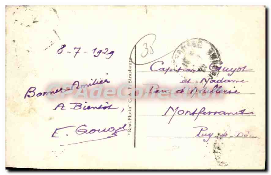 Dinard — La Promenade des Alliés et La Pointe du Moulunet — Éditeur C.A.F. Strasbourg, n°16 — Reverso