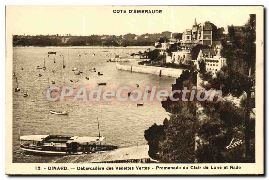 Dinard — Débarcadère des Vedettes Vertes et Promenade du Clair de Lune — Loïc