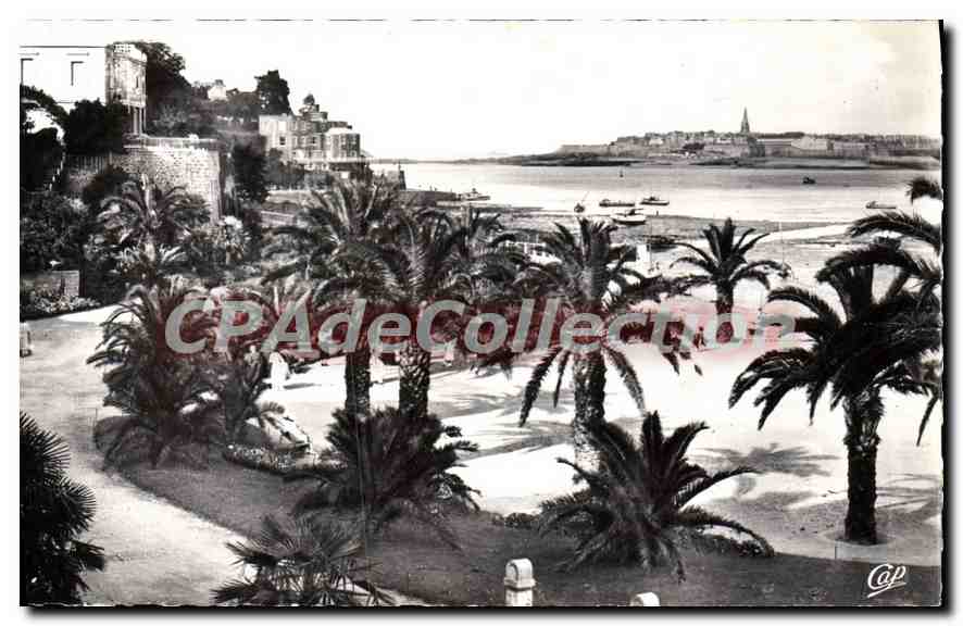 Dinard - Côte d'Émeraude - La Palmeraie. Au fond, Saint-Malo — C.A.P., 44, rue Le Tellier, Paris (159)