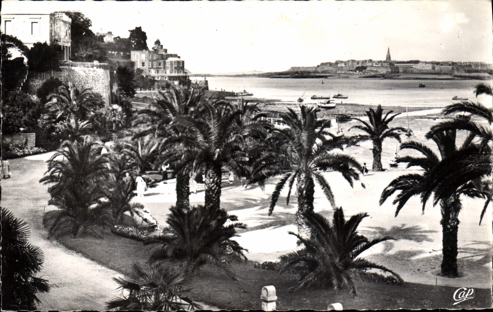 Dinard - Côte d'Émeraude — La Palmeraie. Au fond, Saint-Malo — C.A.F. Paris