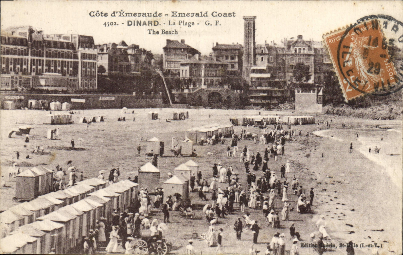 Dinard - La Plage - G.F. - Édition Guérin, St-Lô (I.-st-V.)