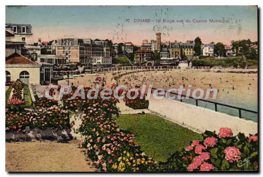 Dinard — La Plage vue du Casino Municipal — C° des Arts Photomécanique, Schiltigheim