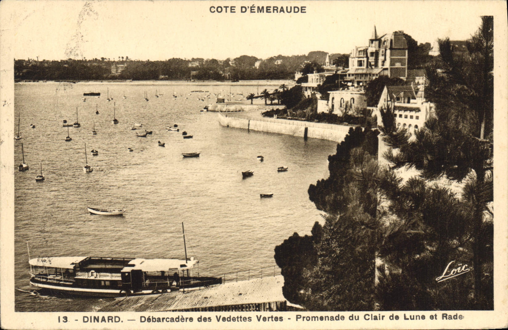 Dinard — Débarcadère des Vedettes Vertes - Promenade du Clair de Lune et Rade — Loïc