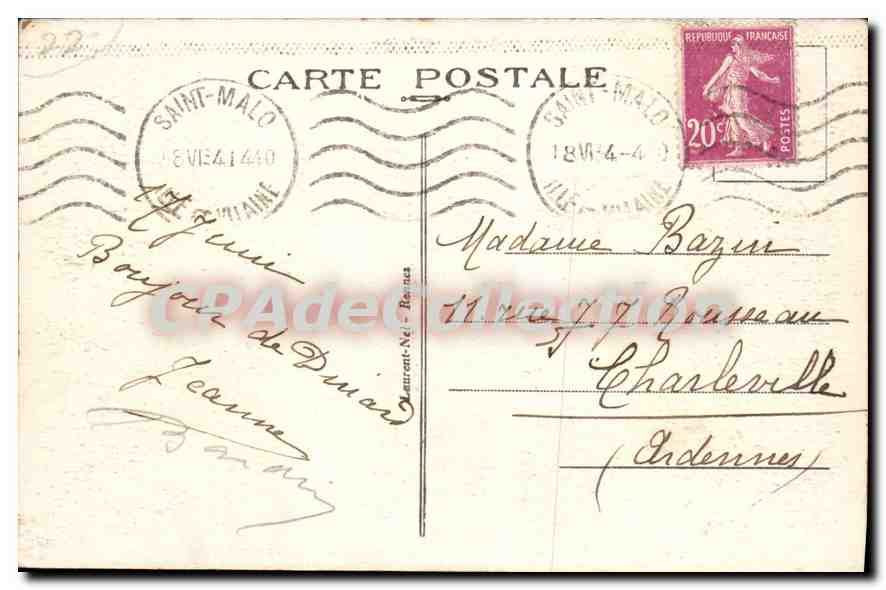 Dinard — Côte d'Émeraude, vue de la Palmeraie du Port — Éditeur : 1720 — Reverso