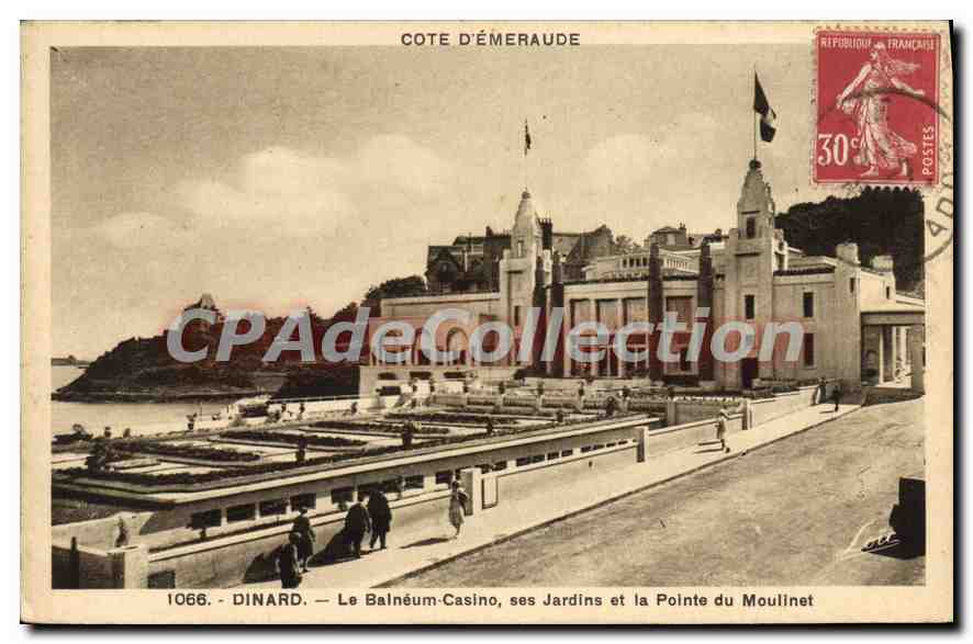Dinard — Le Balnéum-Casino, ses Jardins et la Pointe du Moulinet — Cote d'Émeraude, n°1066