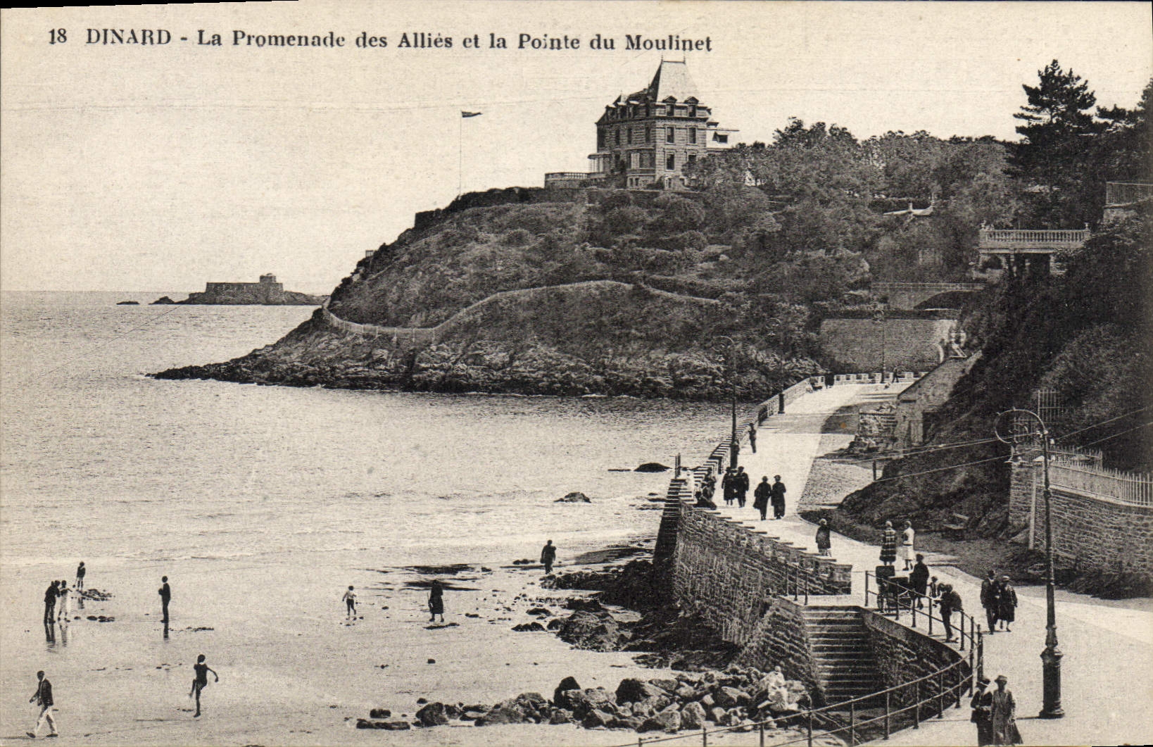 Dinard - La Promenade des Alliés et la Pointe du Moulinet — Éditeur Au Rivet, St-Malo, n°18