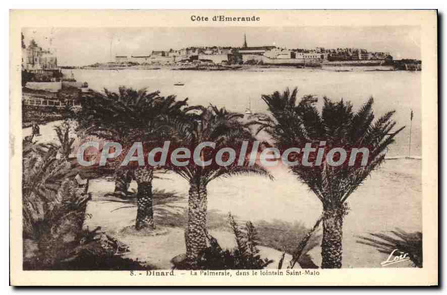 Dinard - La Palmeraie, dans le lointain Saint-Malo — Côte d'Émeraude, éditeur Loi, n°8