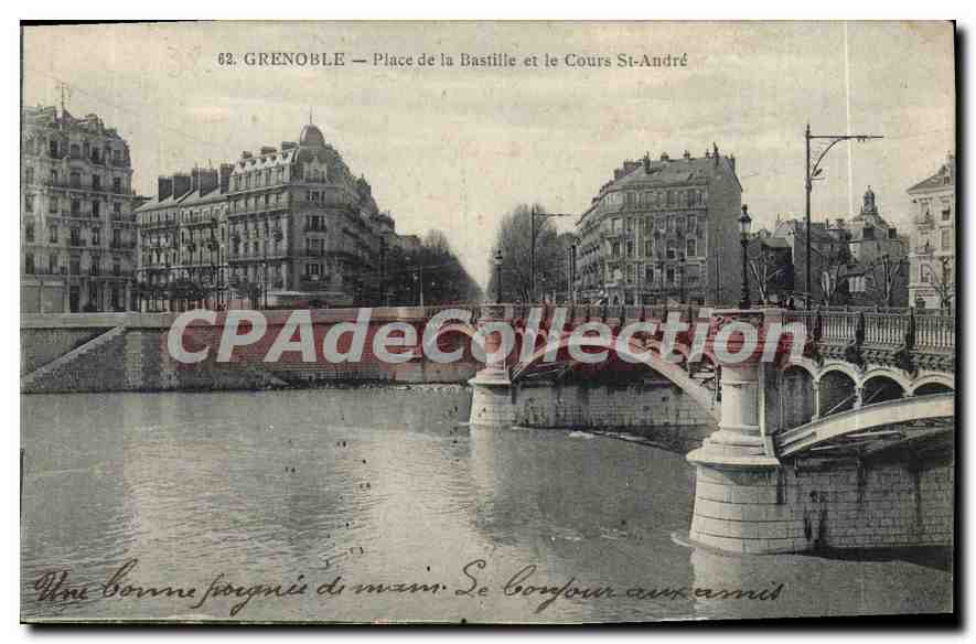 CPA Grenoble Place De La Bastille Et Le Cours St Andre