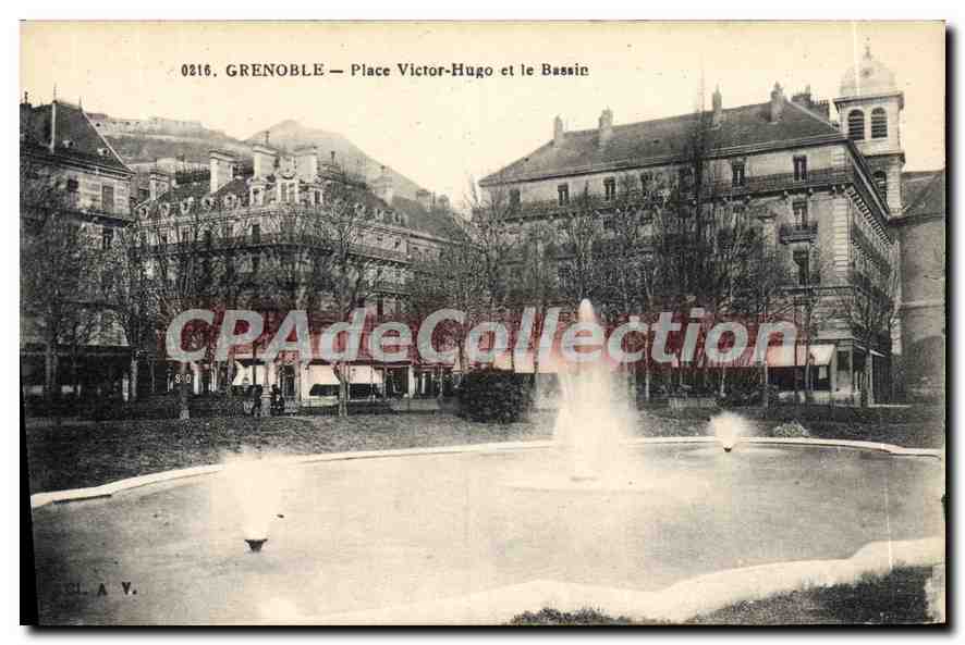 Grenoble — Place Victor-Hugo und der Bassin — CLAV. n° 0216