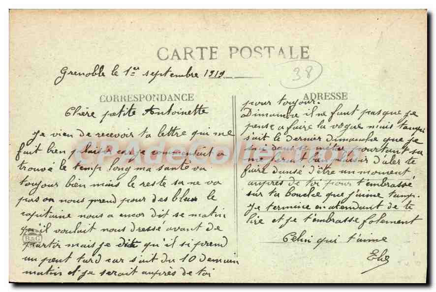 CPA Grenoble Le Pont De France Et Le Quai De France — Verso