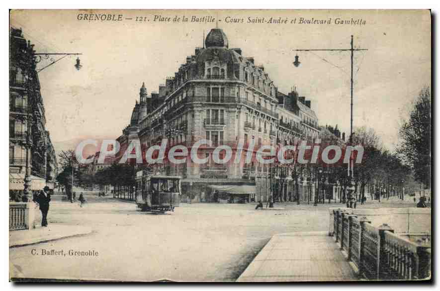 Grenoble — Place de la Bastille - Cours Saint-André et Boulevard Gambetta — C. Baffert, Grenoble