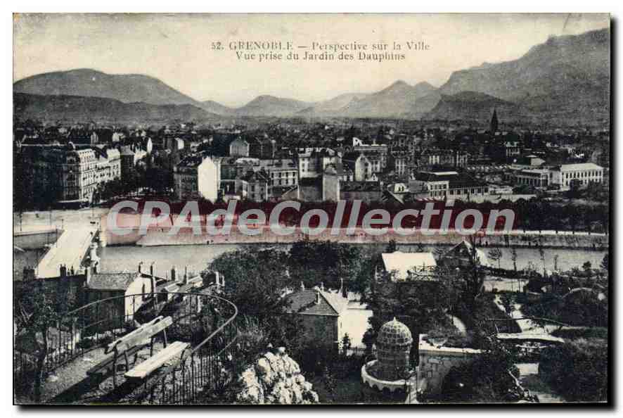 Grenoble — Perspective sur la Ville — Vue prise du Jardin des Dauphins