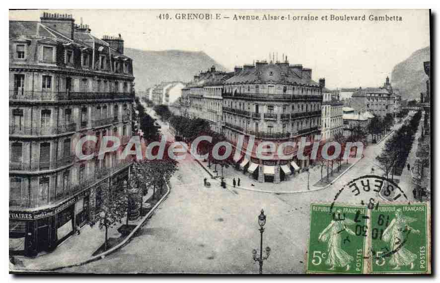 Grenoble — Avenue Alsacienne et Boulevard Gambetta — P. GAUDE, phot.édit. - Grenoble