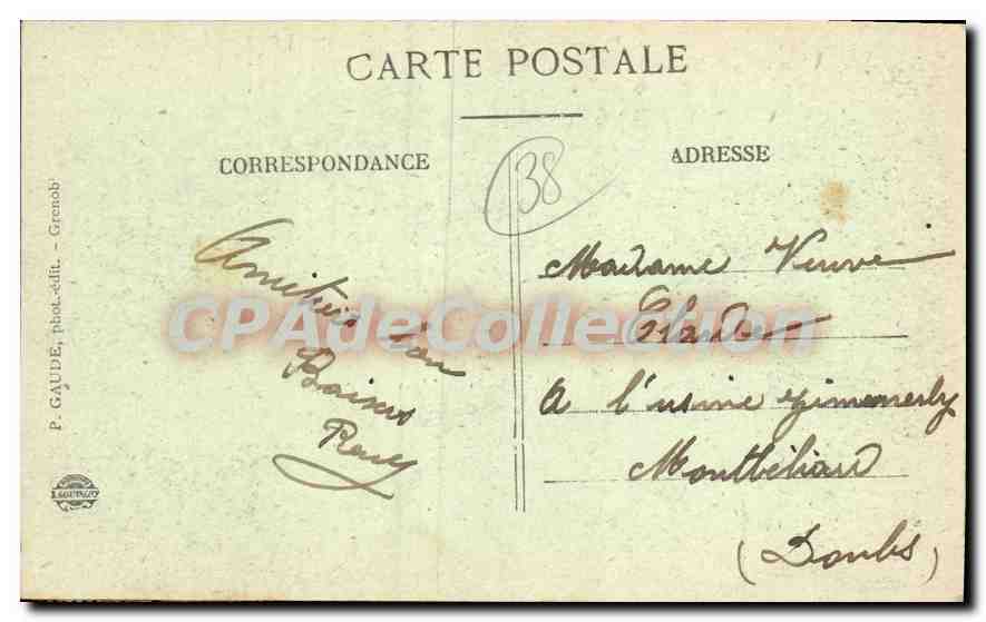 Grenoble — Avenue Alsacienne et Boulevard Gambetta — P. GAUDE, phot.édit. - Grenoble — Verso