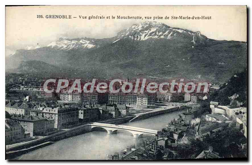 Grenoble — Allgemeiner Blick und der Moucherotte, Blick vom Ste-Marie-d'en-Haut — GAUDE, phot.-edit.
