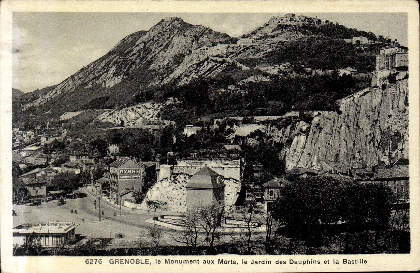 Grenoble, Denkmal für die Toten, Jardin des Dauphins und die Bastille — Verlag BYRAH, Nr. 6276