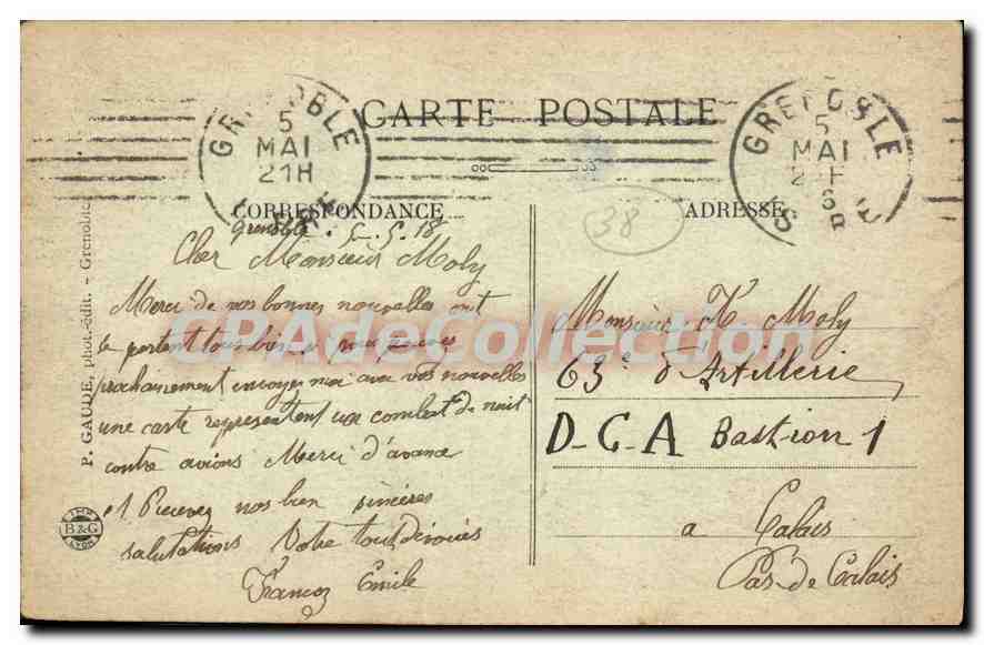Grenoble — Place de la Constitution — Musée-Bibliothèque et la Chaîne des Alpes — Reverso