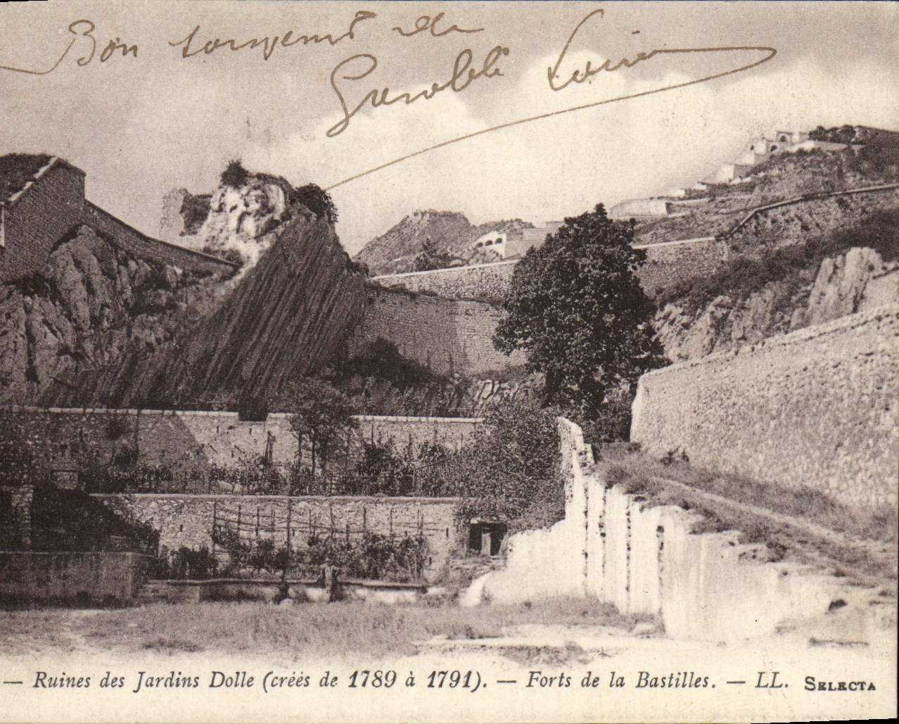 Ruines des Jardins Dolle (créés de 1789 à 1791) — Forts de la Bastilles — LL. SELECTA