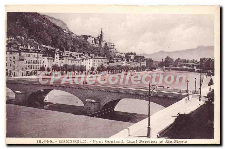 Grenoble - Pont Gontard, Quai Perrière et Ste-Marie — A. Mollaret, n° 10.646