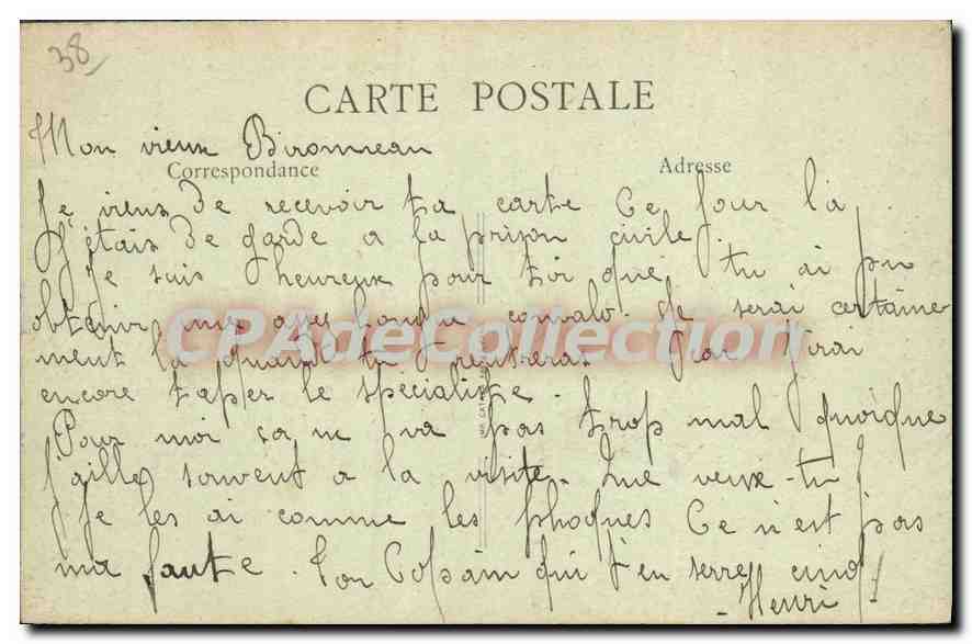 Grenoble - Le Pont de l'Île Verte, les Hôpitaux et le Saint-Eynard — B.F., Paris — Verso