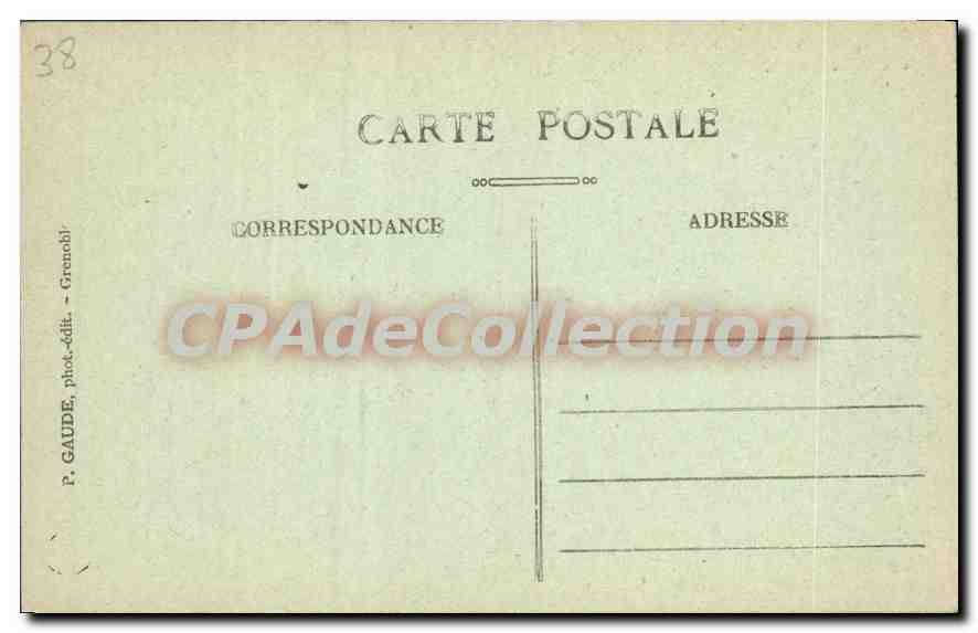 Grenoble — Place Notre-Dame et la Cathédrale, annexe de l'Institut — P. GAUDE, phot.-édit., Grenoble — Verso