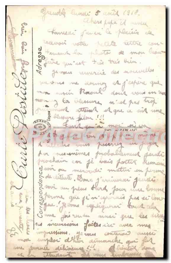 Grenoble — La Place Notre-Dame, La Cathédrale et le Monument du Centenaire — Selrota, LL, n°70 — Verso