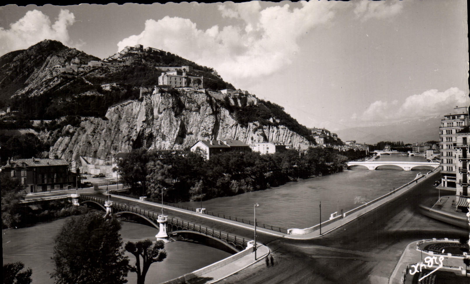 Grenoble — Les ponts sur l'Isère, la Bastille et le Rachais — Edition d'Art André, Grenoble