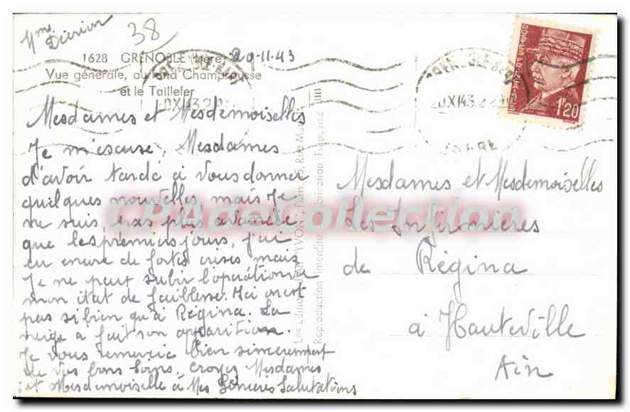 Grenoble — vue générale et le Toitilfefer — Yvory — Verso