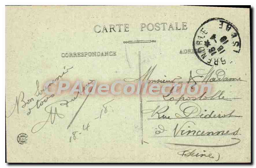 Grenoble — Vue générale et la Chaîne des Alpes — E.R. — Verso