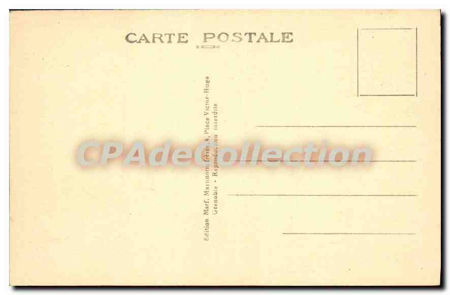 Grenoble — Vue générale sur les Ponts de l'Isère et les Alpes — édition Marf, Martinot, Fries & Place Victor-Hugo — Verso