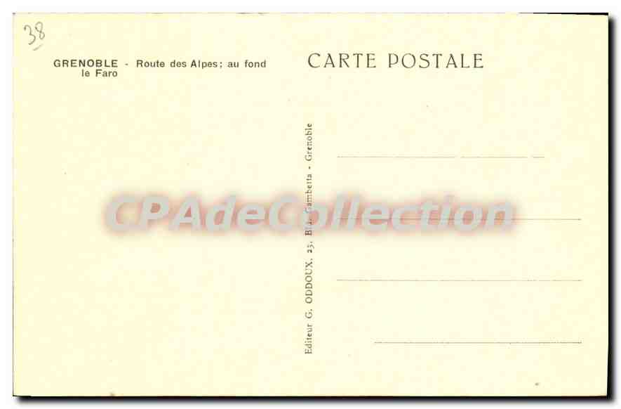 Église de Faro — Route des Alpes — G. Oddoux — Verso