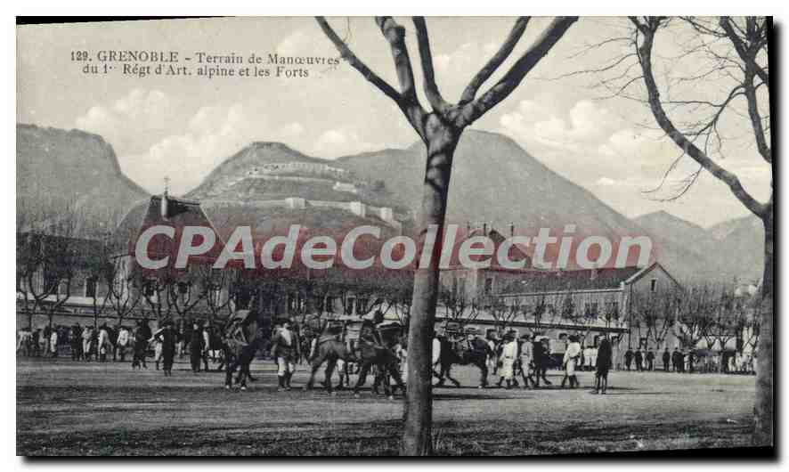 Grenoble - Terrain de Manœuvres du 1er Régiment d'Artillerie Alpine et les Forts