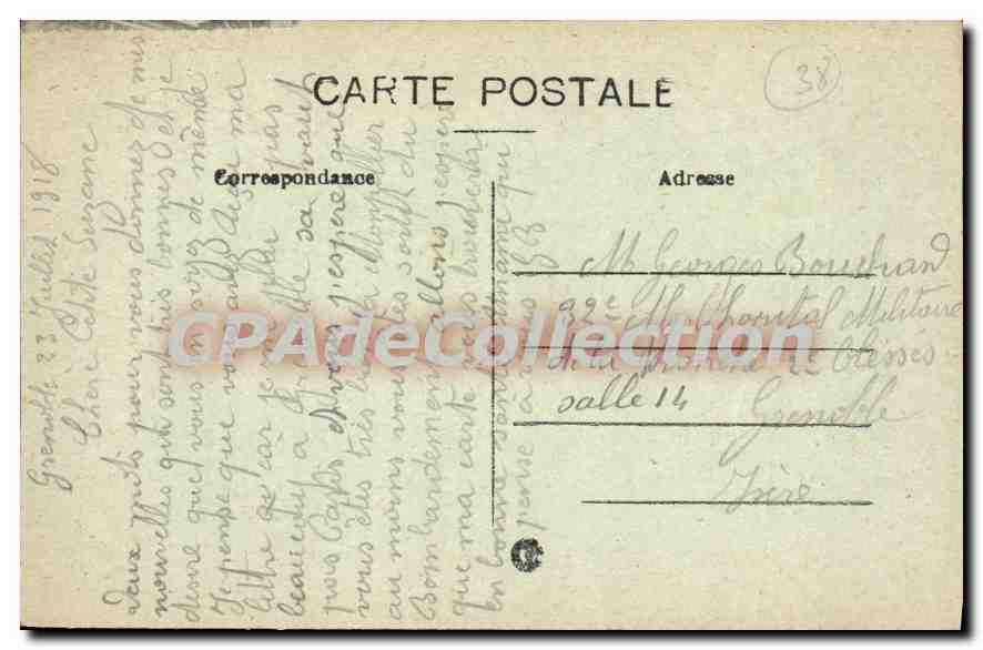 Grenoble — Rue Félix-Poulal und die Kirche Saint-Louis — C. Baffert, Grenoble — Rückseite