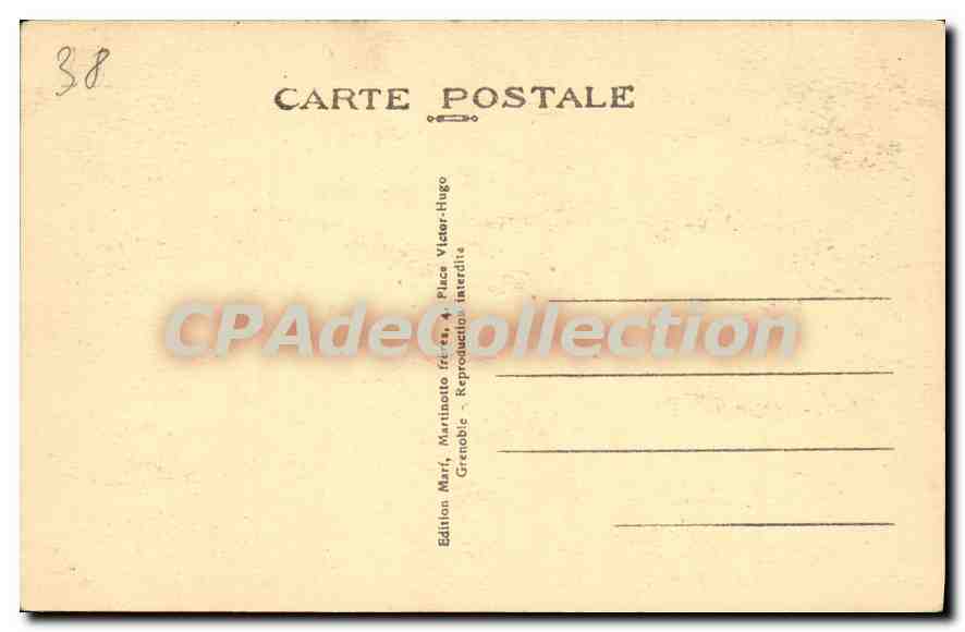Grenoble — Le Téléphérique de la Bastille et la Chaîne des Alpes — Édition Mari, Martinotto frères, Grenoble — Verso