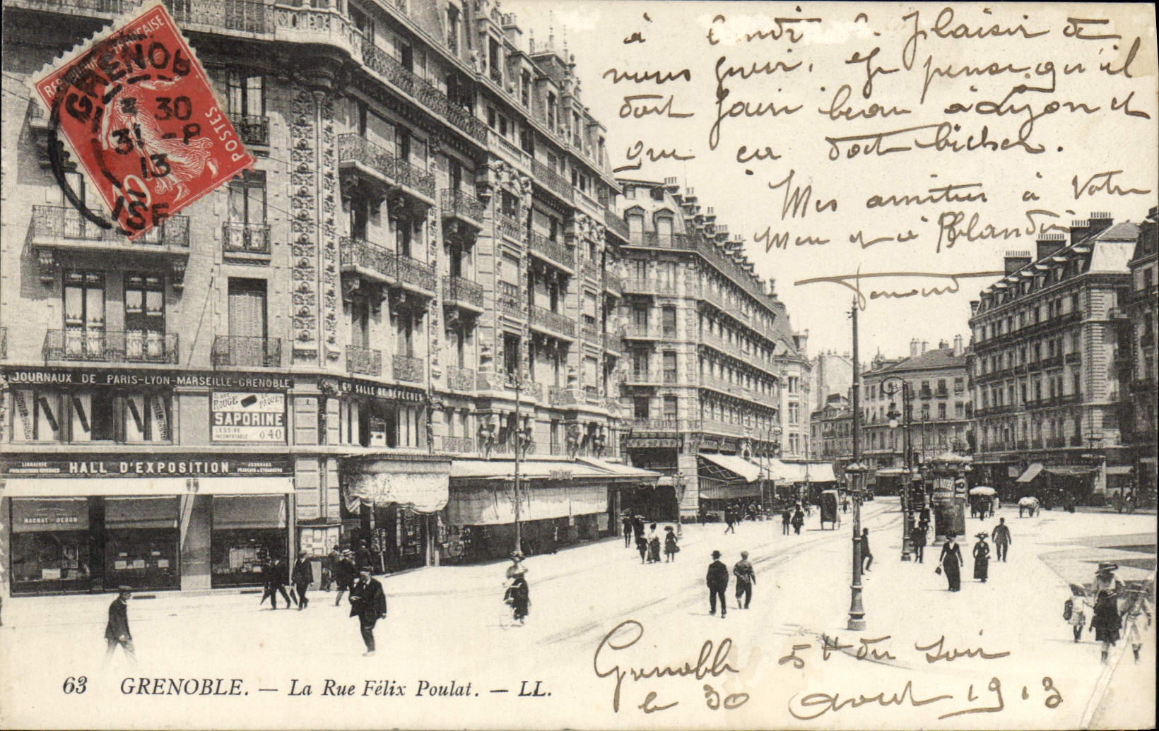 Grenoble — La Rue Félix Poulat — LL.
