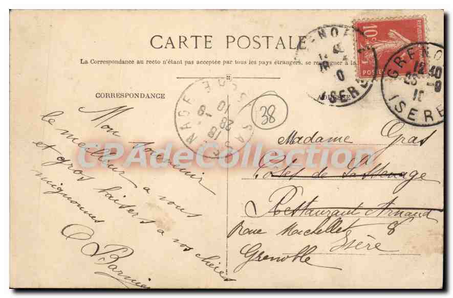 Grenoble — Die gallische Wache, Sainte-Marie d'En-Haut und die Ufer — C. Baffert, Grenoble, Nr. 132 — Rückseite