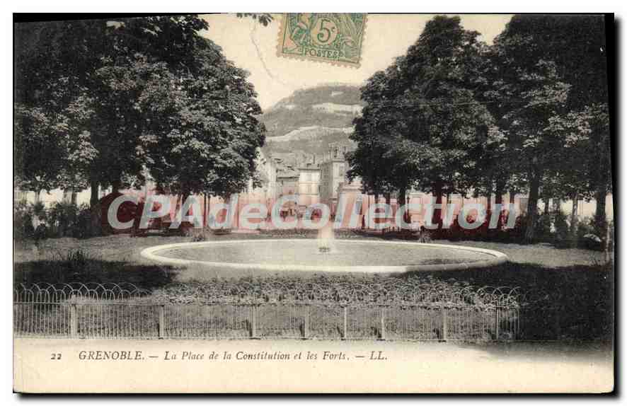 Grenoble — La Place de la Constitution et les Forts — LL. n°22