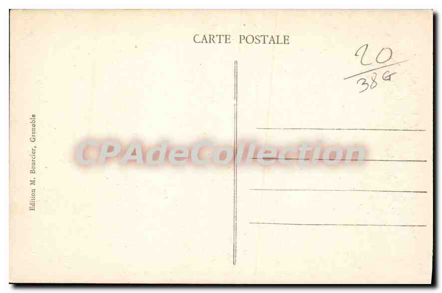 Grenoble - Avenue Alsace-Lorraine, the Chain of the Alps — Edition M. Bourcier, Grenoble, no. 161 — Back