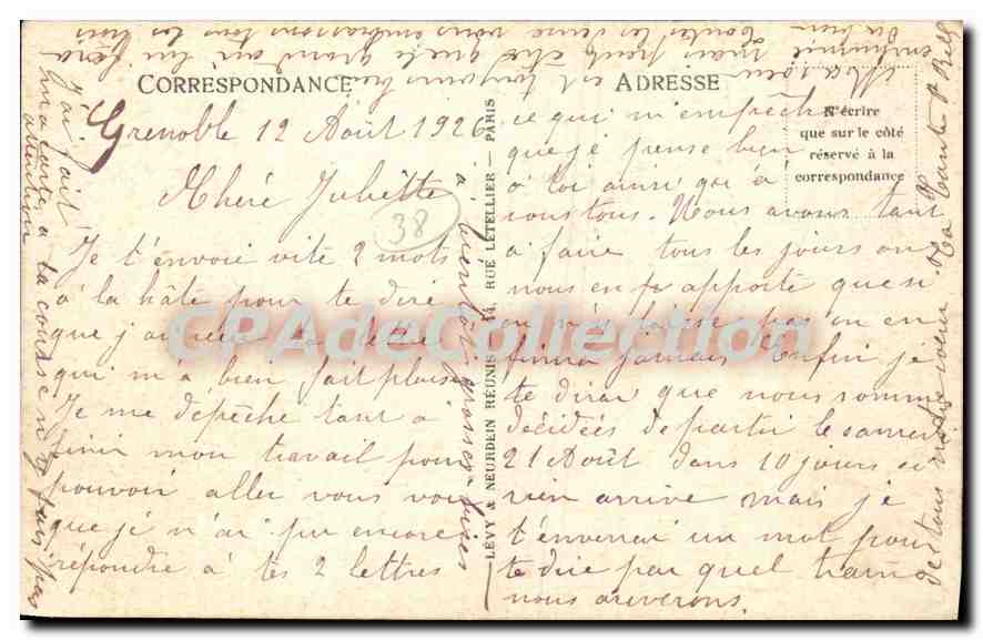 Grenoble — La Place Grenette et le Saint-Eynard — LL — Verso