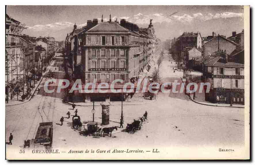 Grenoble — Avenue der Station und Elsass-Lothringen — Selecta, n°54