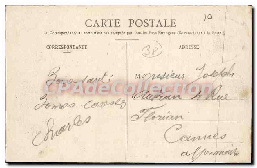 CPA Grenoble Vue Generale Et La Chaine Des Alpes — Verso
