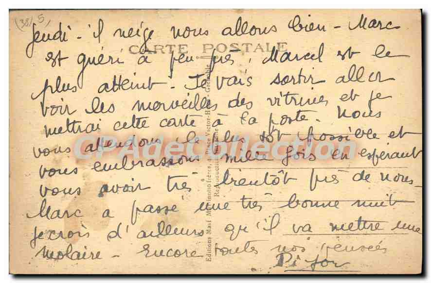 Grenoble — La Route de Lyon - Saint-Martin-le-Vinoux et le Néron — Éditions Maito-Féret, n°36 — Verso
