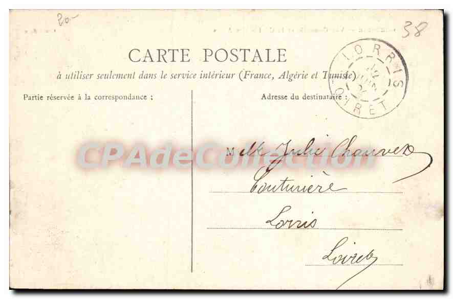 Grenoble — Vue Générale et la Chaîne des Alpes — Éditeur non identifié, n° de série non visible — Verso