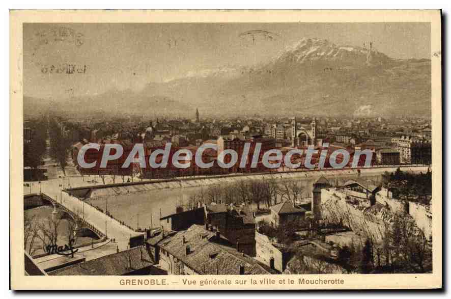 Grenoble — Vue générale sur la ville et le Moucherotte — Héliogr. d'Art