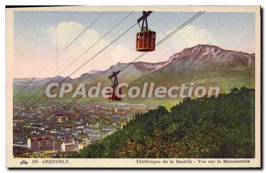 Grenoble — Téléférique de la Bastille - Vue sur le Moucherotte — Cie des Arts Photomécanique, Paris
