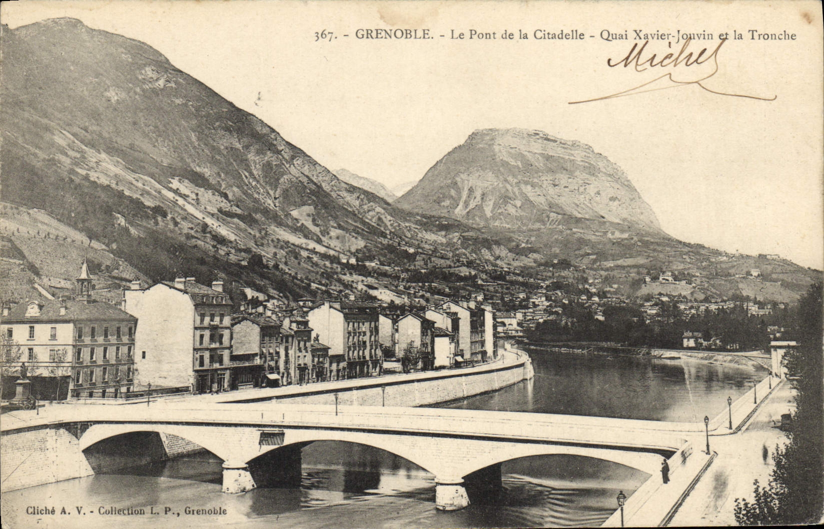Grenoble - Die Citadelle-Brücke - Quai Xavier-Jouvin und Tronche