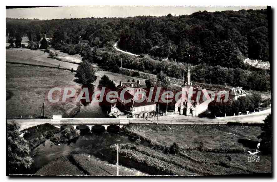 Jentin-des-Iles (Eure) — vue aérienne de la vallée et de l'église — Edition Lapie Service Aérien