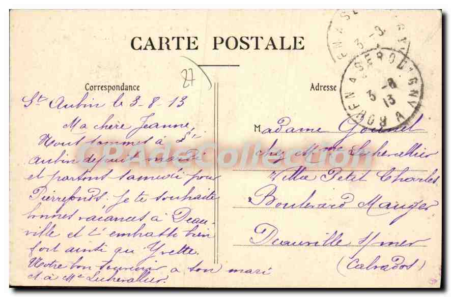 CPA Boissey Le Chatel Chateau De Tilly le vivier — Rückseite