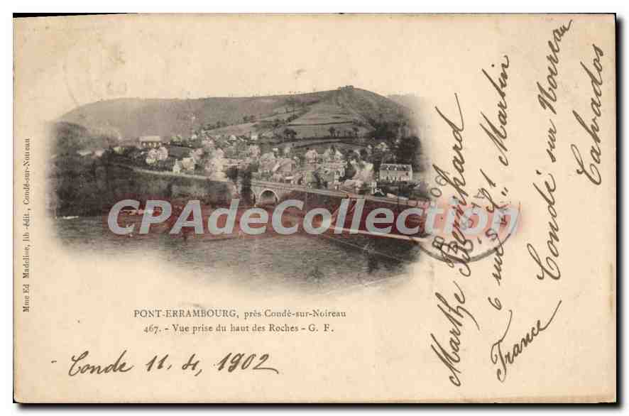 CPA Pont Errambourg Pres Conde Sur Noireau VUe Prise Du Haut Des Roches
